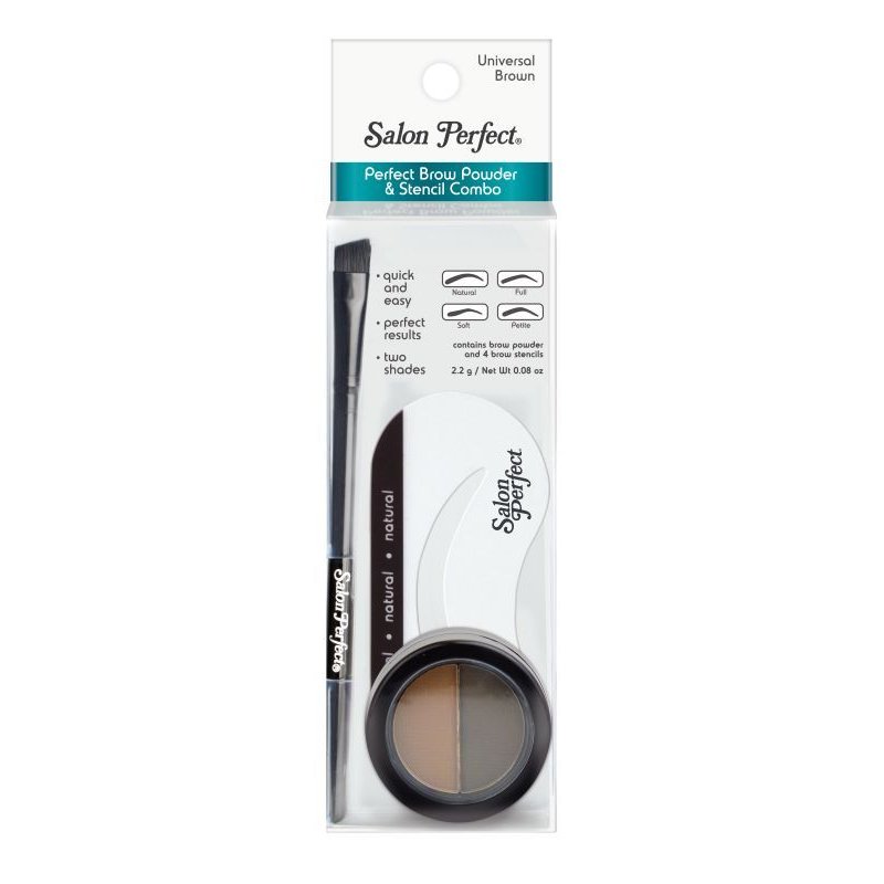 Salon Perfect Brow Powder & Stencil Combo, 2 Colours