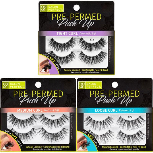 Salon Perfect Pre-Permed Push Up Lashes, 2 Pairs