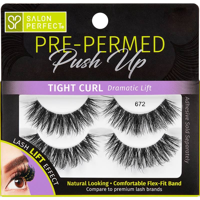 Salon Perfect Pre-Permed Push Up Lashes, 2 Pairs