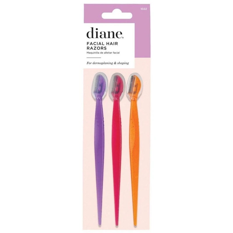 Diane Facial Razors, Assorted Colours, 3/Pack