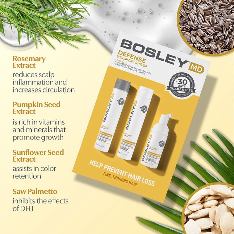 Bosley Defense for Coloured Normal to Fine Hair Starter Pack, 3 Pieces