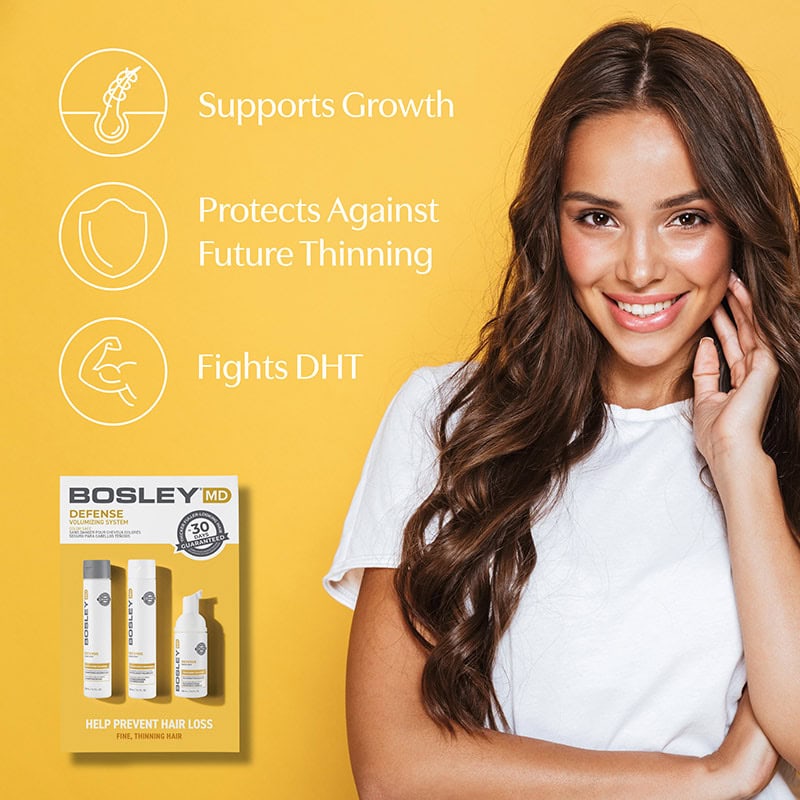 Bosley Defense for Coloured Normal to Fine Hair Starter Pack, 3 Pieces