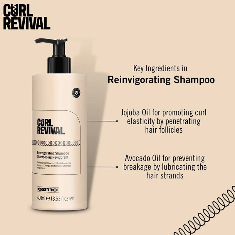 OSMO Curl Revival Reinvigorating Shampoo, 400ml