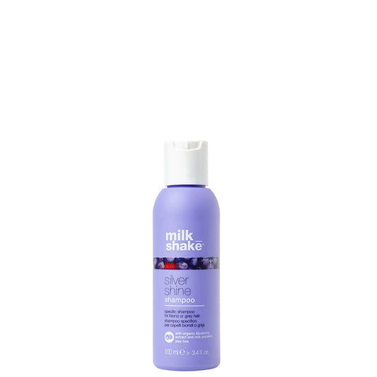 milk_shake silver shine shampoo, travel size, 100ml