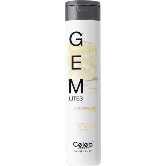 Celeb Luxury Gem Lites Colorwash Shampoo, Citrine Pale Blonde Glo, 244ml