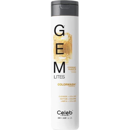 Celeb Luxury Gem Lites Colorwash Shampoo, Cognac Quartz Caramel Blonde, 244ml