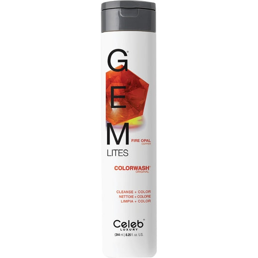 Celeb Luxury Gem Lites Colorwash Shampoo, Fire Opal Copper, 244ml