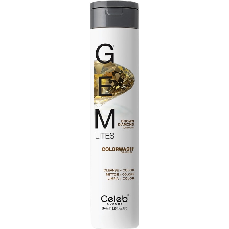 Celeb Luxury Gem Lites Colorwash Shampoo, Brown Diamond Sunbrown, 244ml