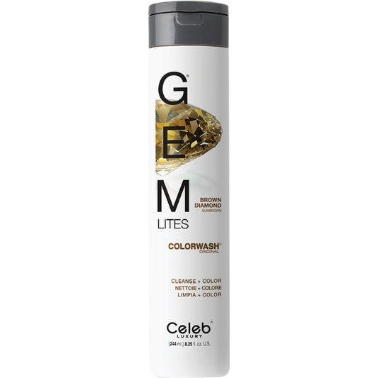 Celeb Luxury Gem Lites Colorwash Shampoo, Brown Diamond Sunbrown, 244ml