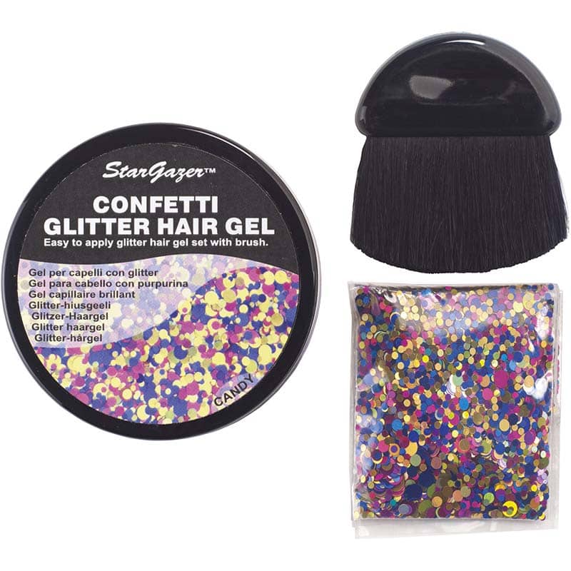 Stargazer Confetti Glitter Hair Gel Kit