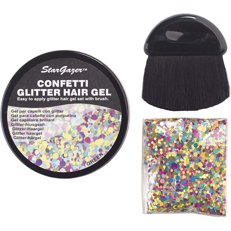 Stargazer Confetti Glitter Hair Gel Kit