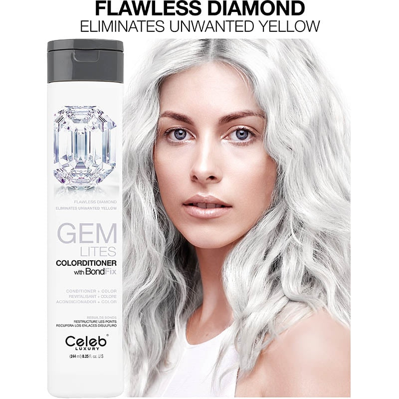 Celeb Luxury Gem Lites Colorditioner with BondFix, Flawless Diamond, 244ml