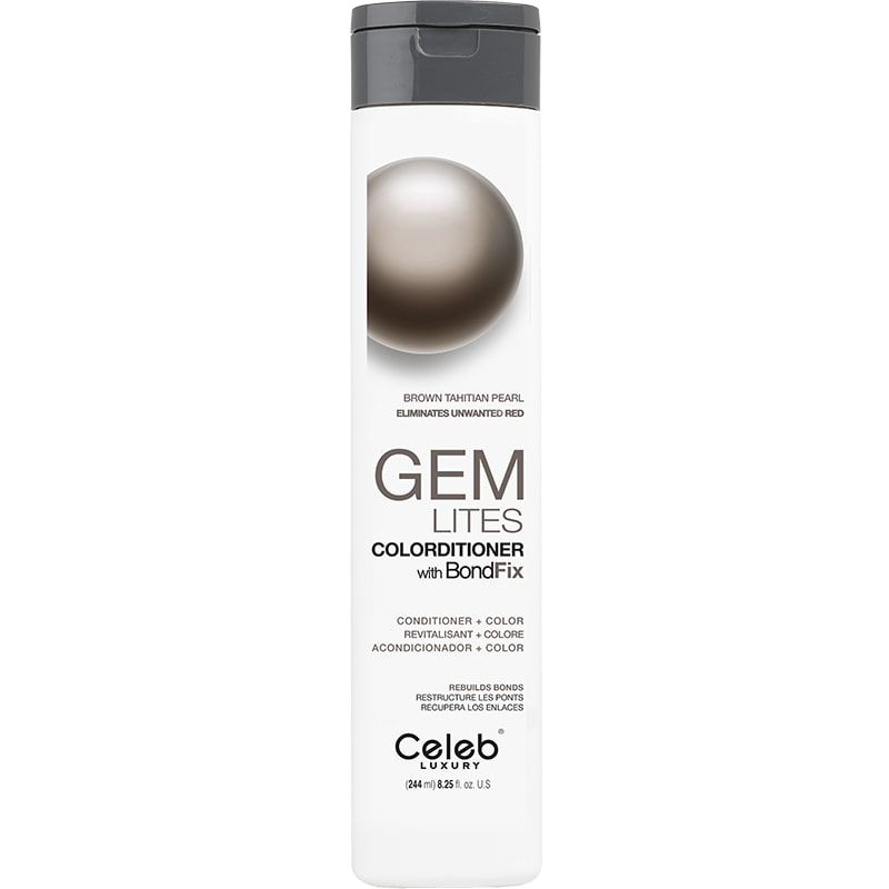 Celeb Luxury Gem Lites Colorditioner with BondFix, Brown Tahitian Pearl, 244ml