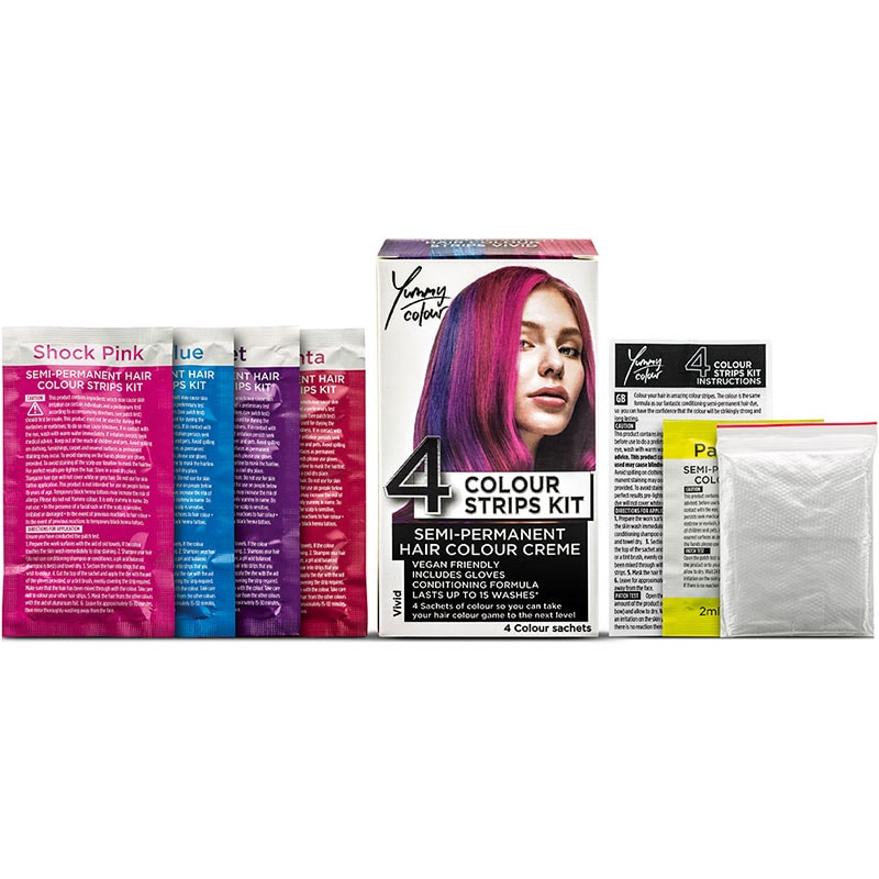 Stargazer Yummy 4 Colour Strips Kit Semi-Permanent Crème, 4 x 10ml