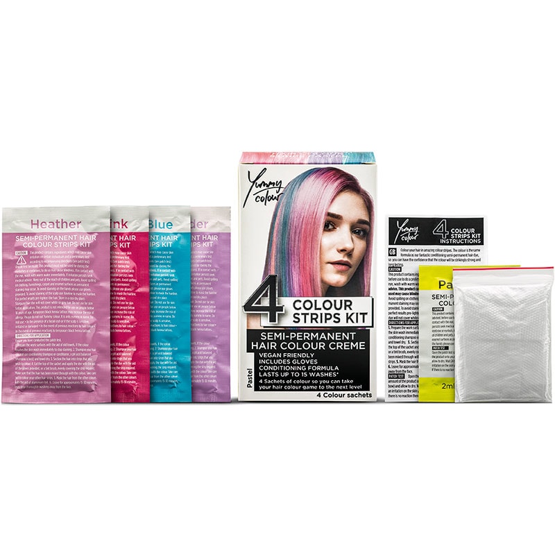 Stargazer Yummy 4 Colour Strips Kit Semi-Permanent Crème, 4 x 10ml